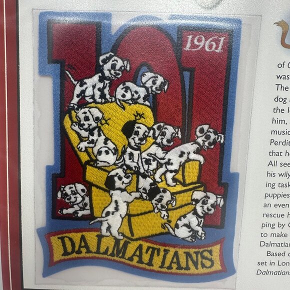 Disney 101 Dalmatians 1961 Collectible Patch and Card Willabee & Ward - Picture 2 of 4